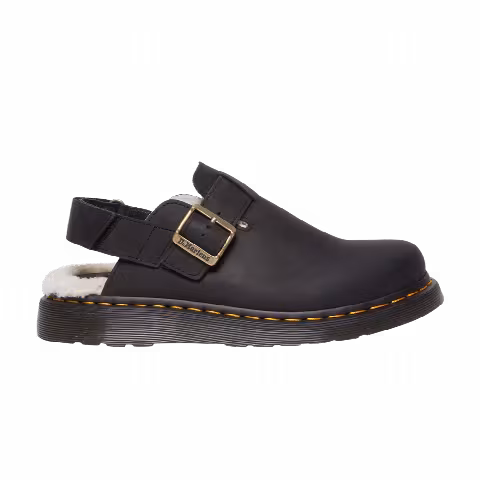 Dr. Martens Jorge 2 Faux Fur Lined Slingback Mule 'Black'