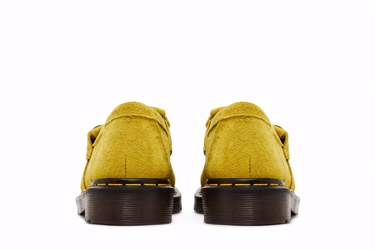 Dr. Martens Adrian Snaffle Repello Emboss Suede Kiltie Loafer Moss Green, view 7