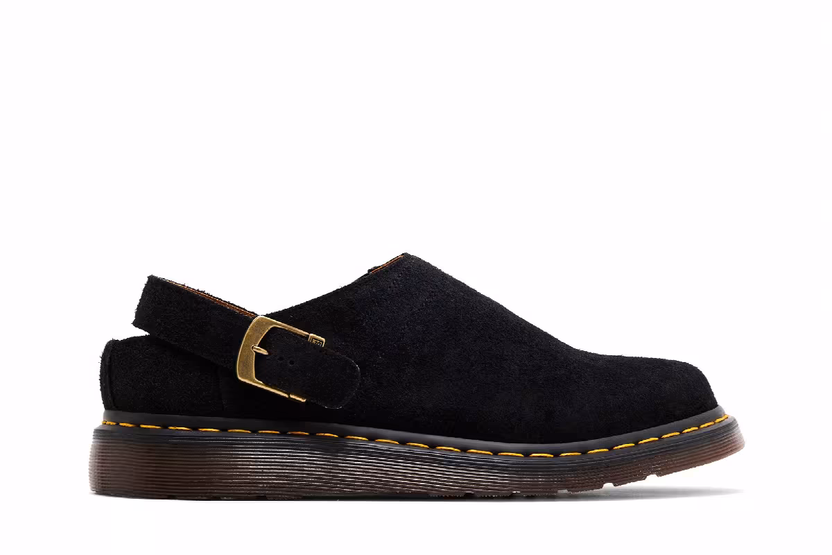 Dr. Martens Isham Desert Oasis Suede Mule Black, view 2
