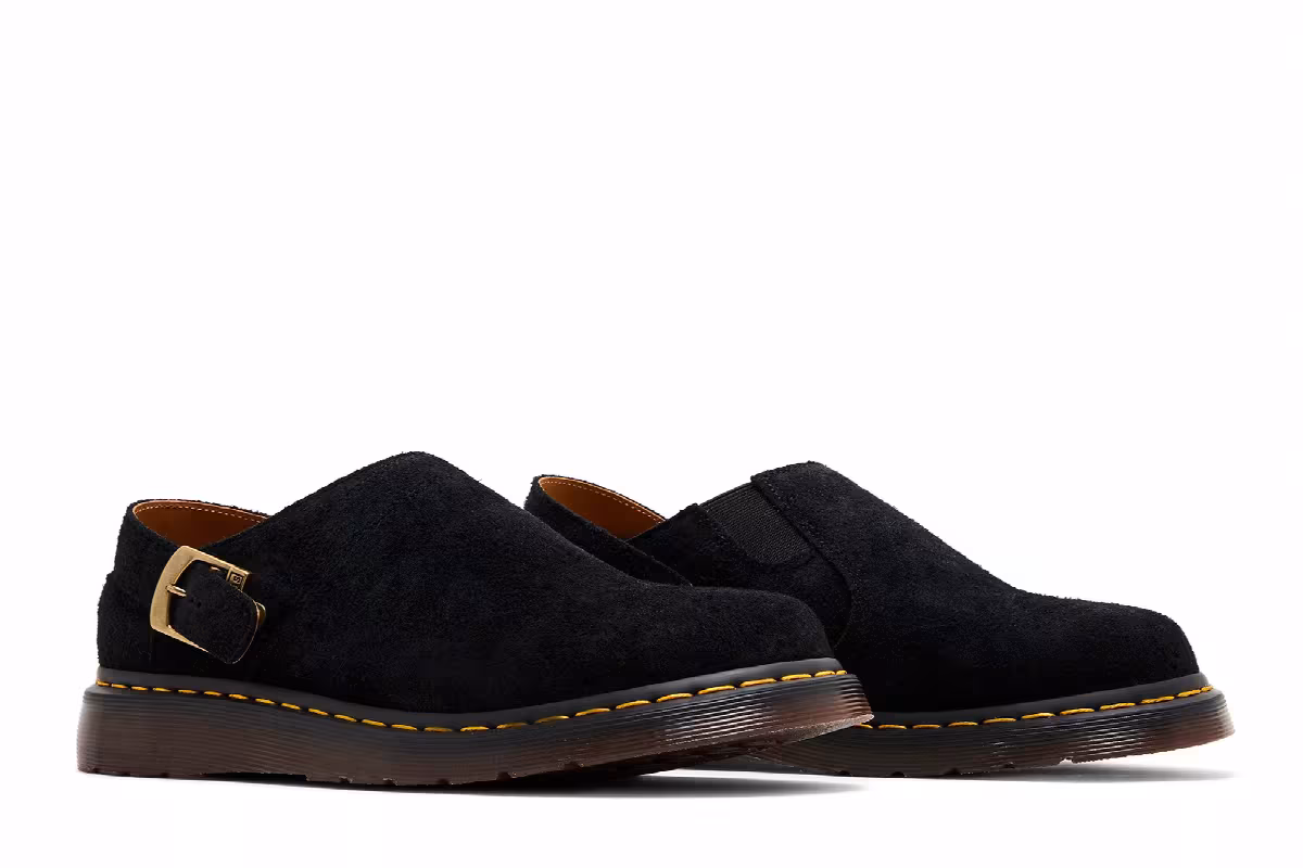 Dr. Martens Isham Desert Oasis Suede Mule Black, view 9