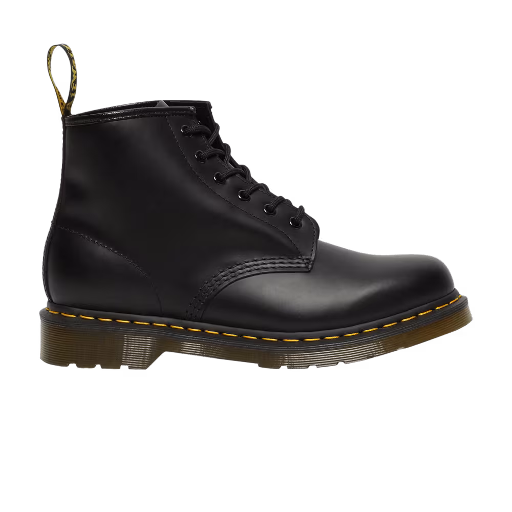 Dr. Martens 101 Yellow Stitch Ankle Boot Black