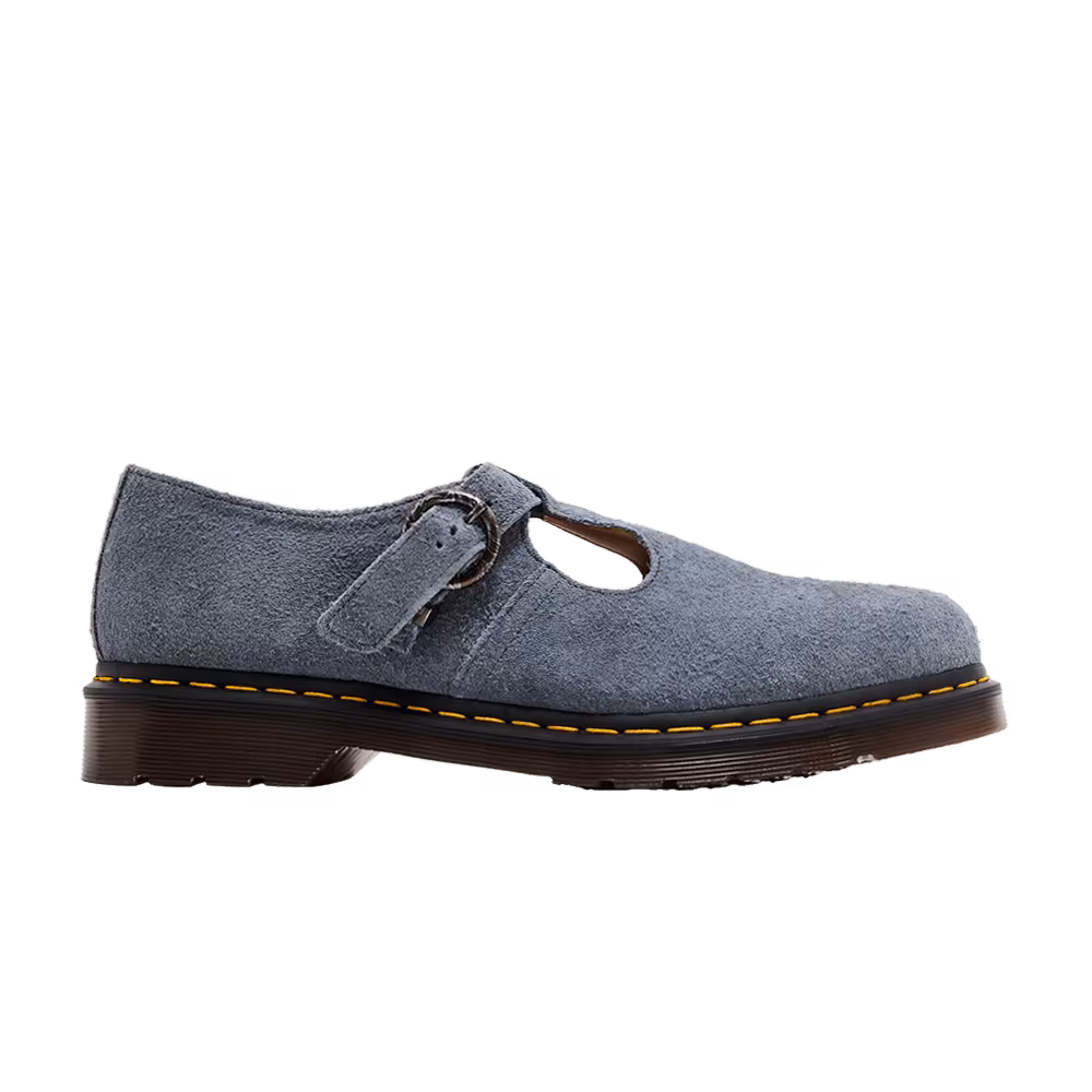 Dr. Martens T-Bar Suede Mary Jane Washed Denim