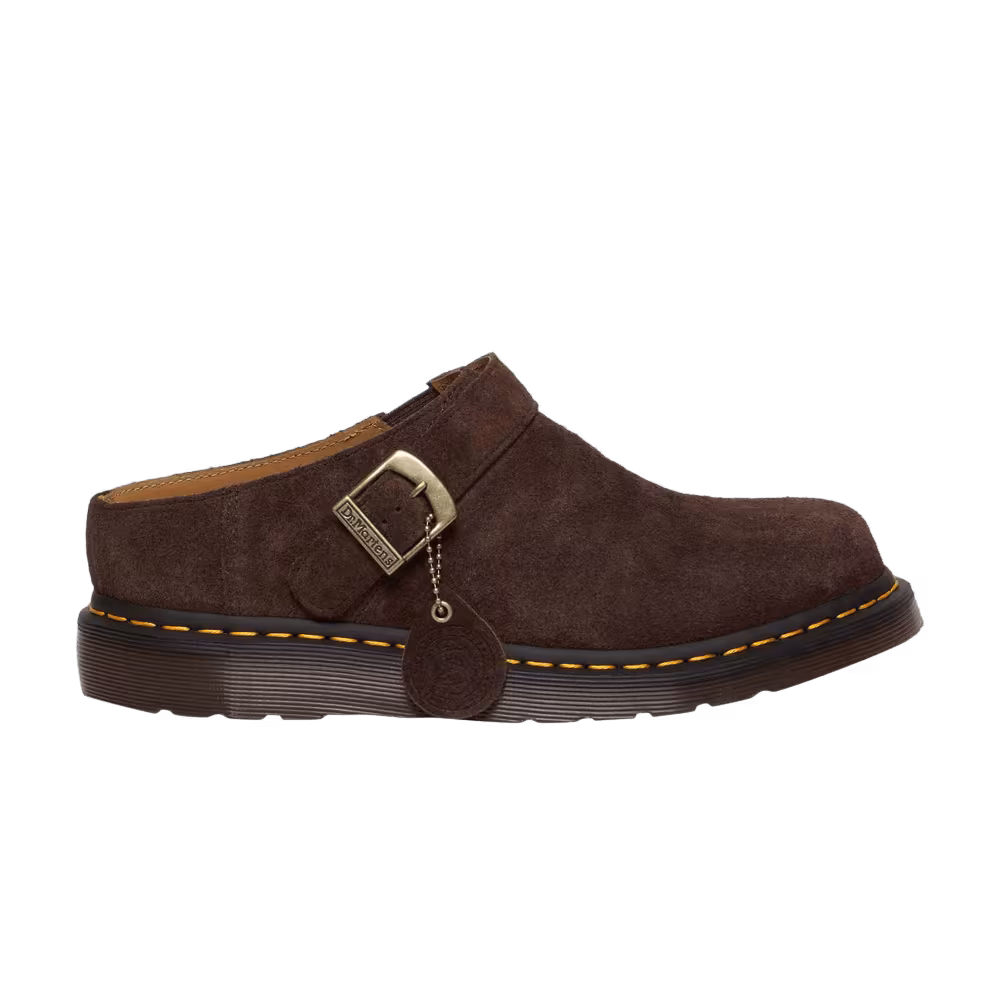 Dr. Martens Isham Desert Oasis Suede Mule Dark Brown