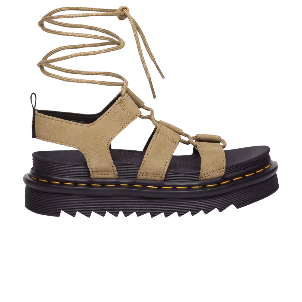 Dr. Martens Women's Nartilla Tumbled Leather Gladiator Sandal Savannah Tan