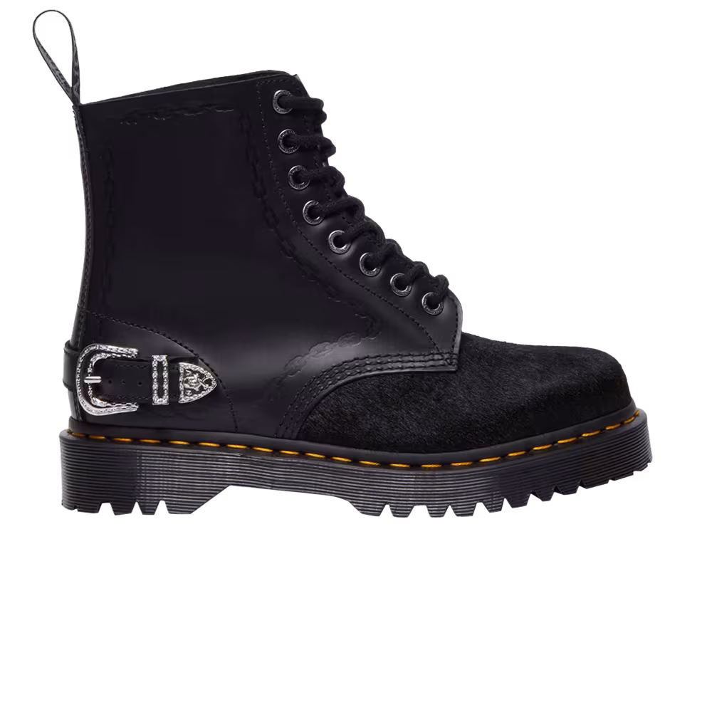Dr. Martens The Great Frog x 1460 Leather Lace Up Boot Embossed Chain - Black