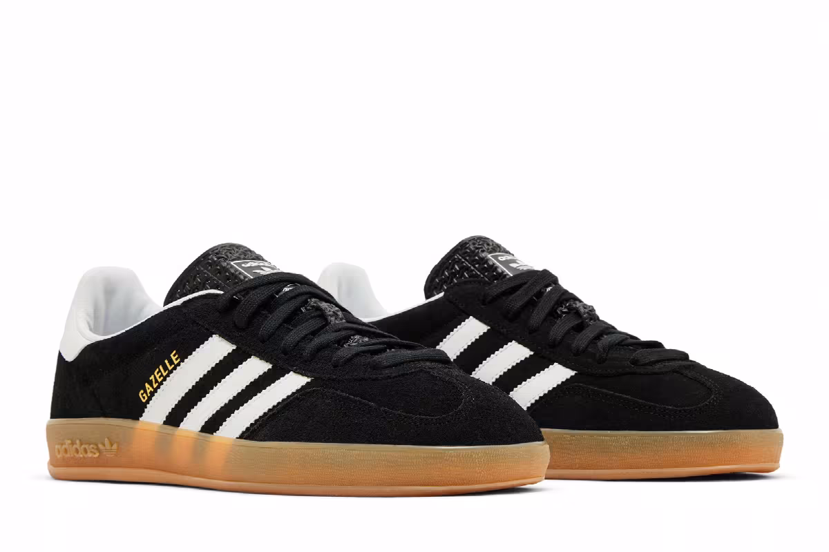 adidas Gazelle Indoor Black White Gum, view 9
