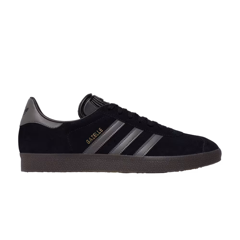 adidas Gazelle Black Gold Metallic Gum