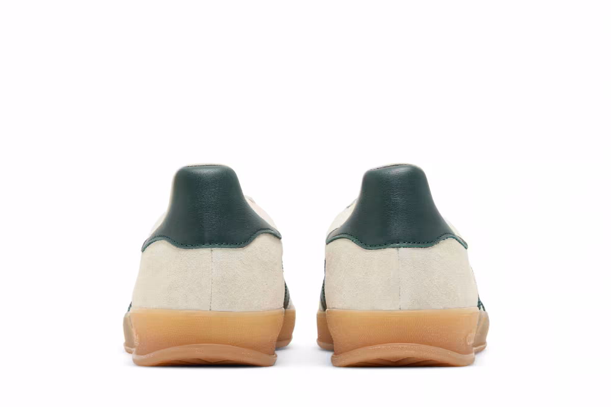 adidas Men's Gazelle Indoor Cream White Green Gum, view 7