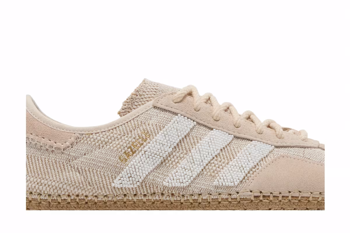 CLOT x adidas Gazelle Halo Ivory, view 3