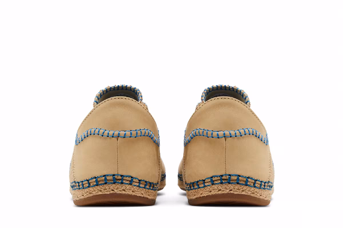 CLOT x adidas Gazelle Linen Khaki Light Blue, view 7