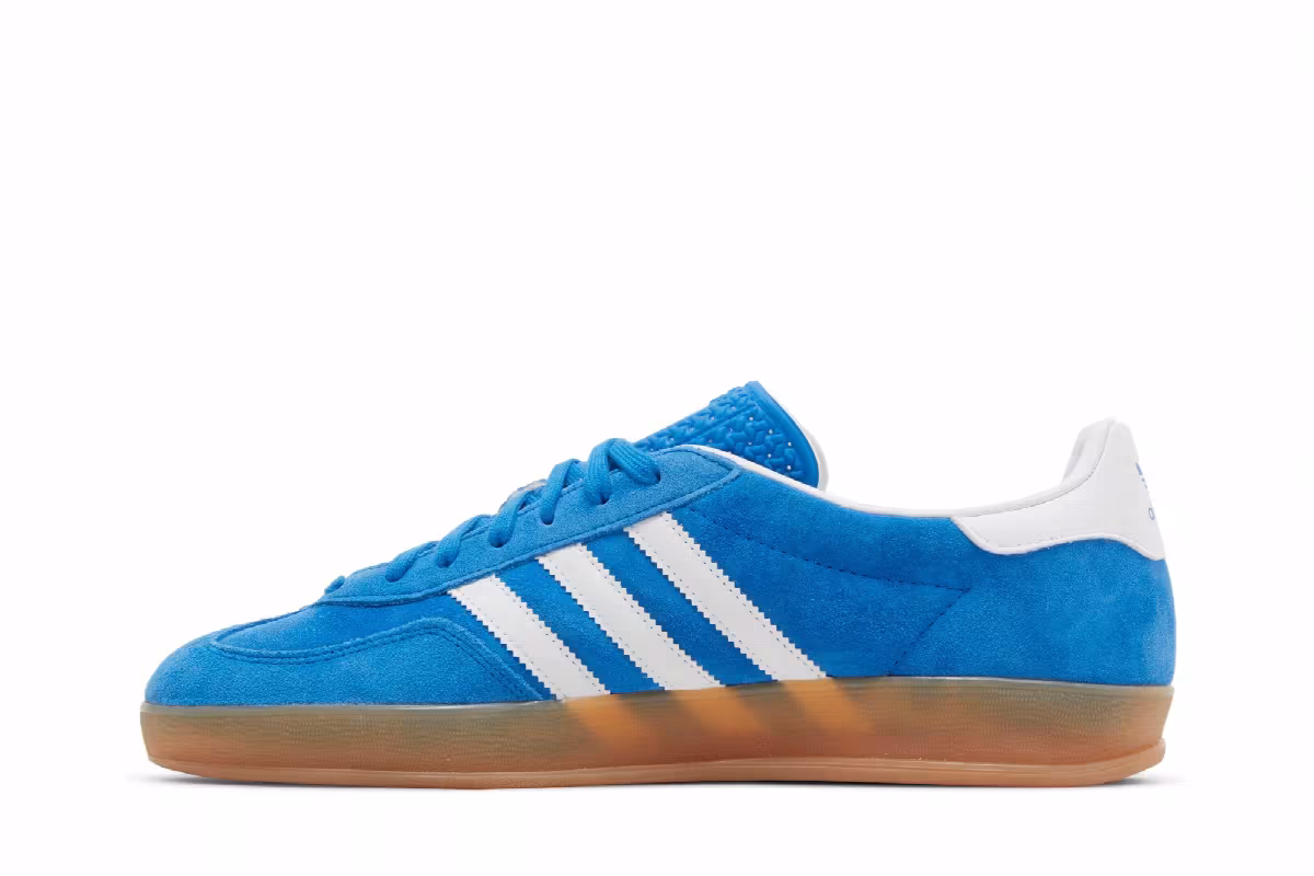 adidas Men's Gazelle Indoor Blue Bird Gum, view 4