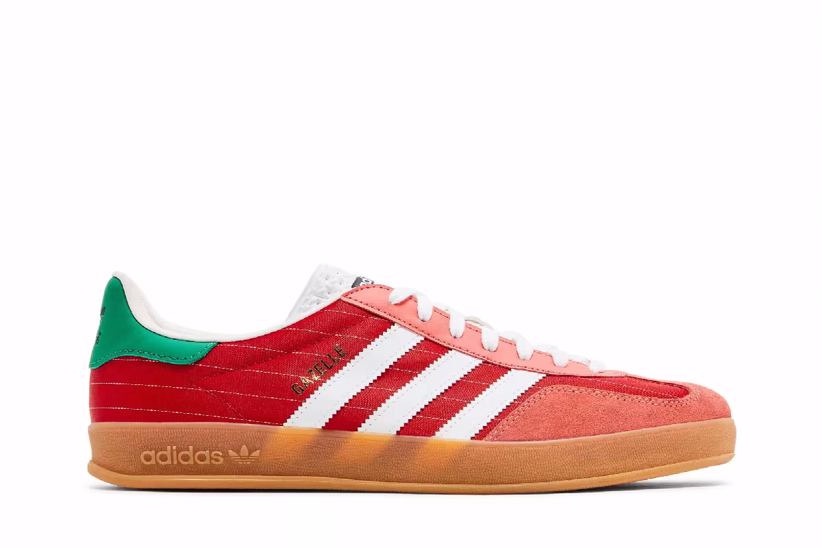 adidas Men's Gazelle Indoor Olympic Pack - Red, view 2
