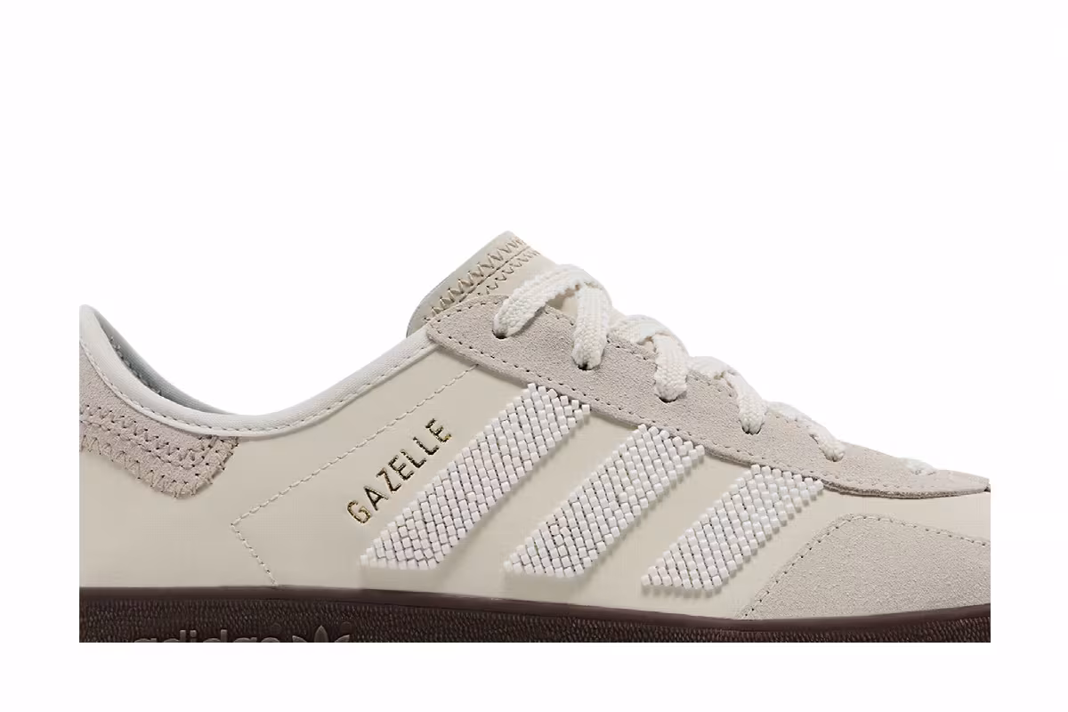 CLOT x adidas Gazelle Indoor Off White, view 3
