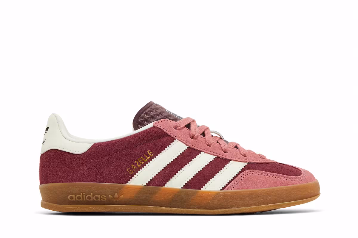 adidas Gazelle Indoor Maroon Preloved Crimson, view 2