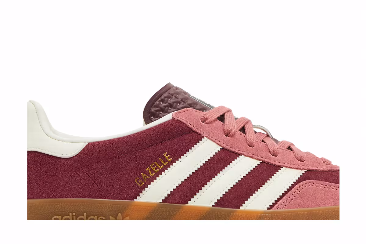 adidas Gazelle Indoor Maroon Preloved Crimson, view 3
