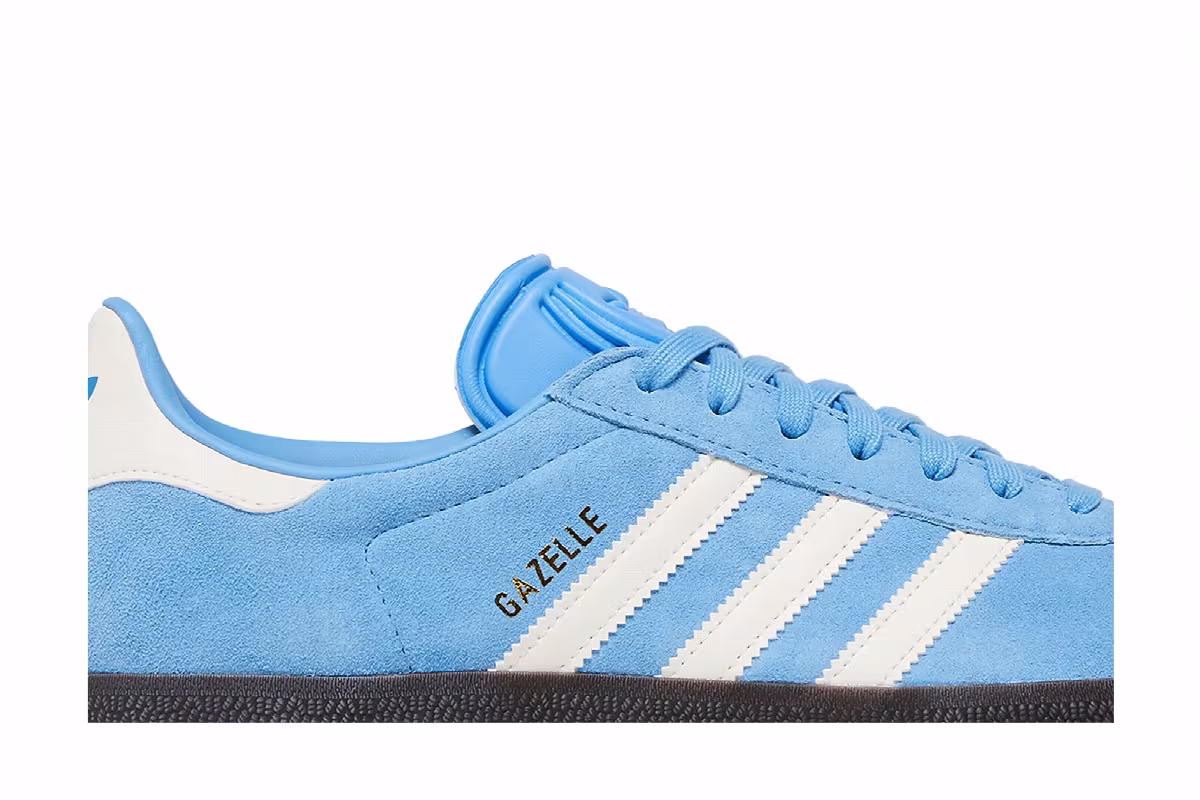 adidas Gazelle Sky Blue White Gum, view 3
