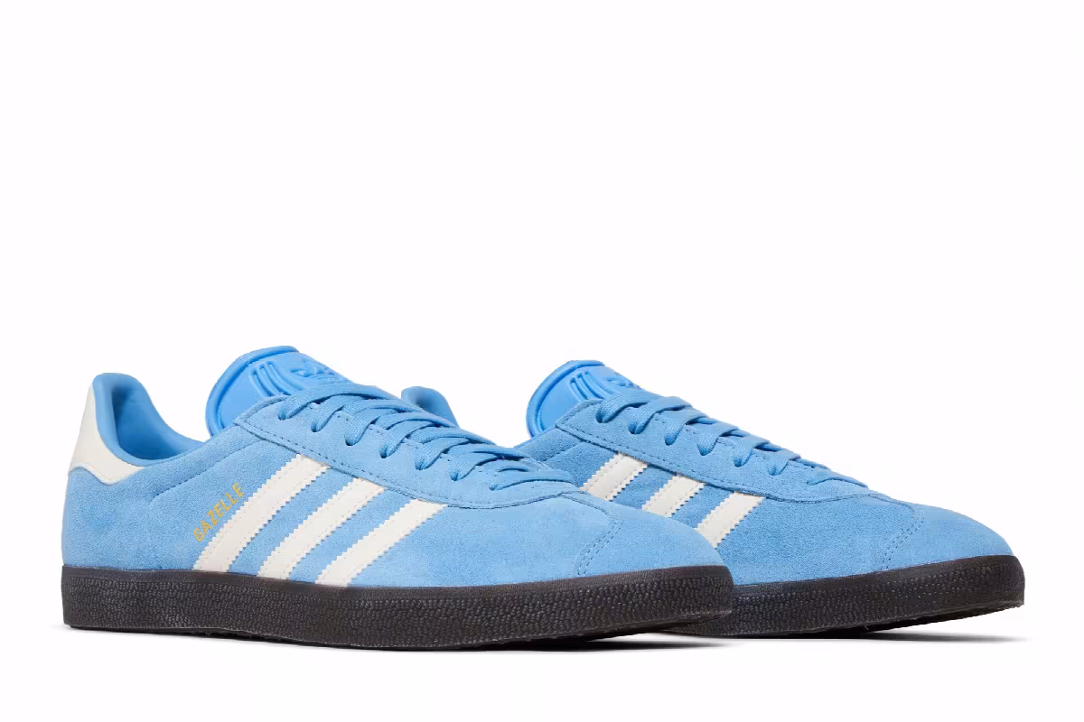 adidas Gazelle Sky Blue White Gum, view 9