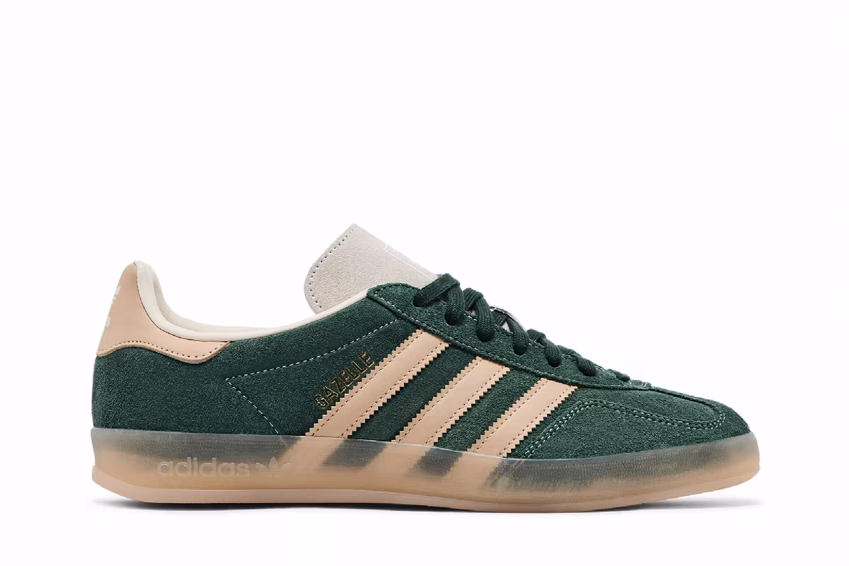 adidas Gazelle Indoor Shadow Green Warm Sandstone, view 2