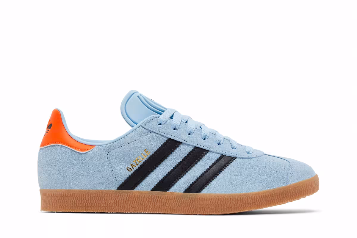 adidas Gazelle Clear Sky Black Gum, view 2