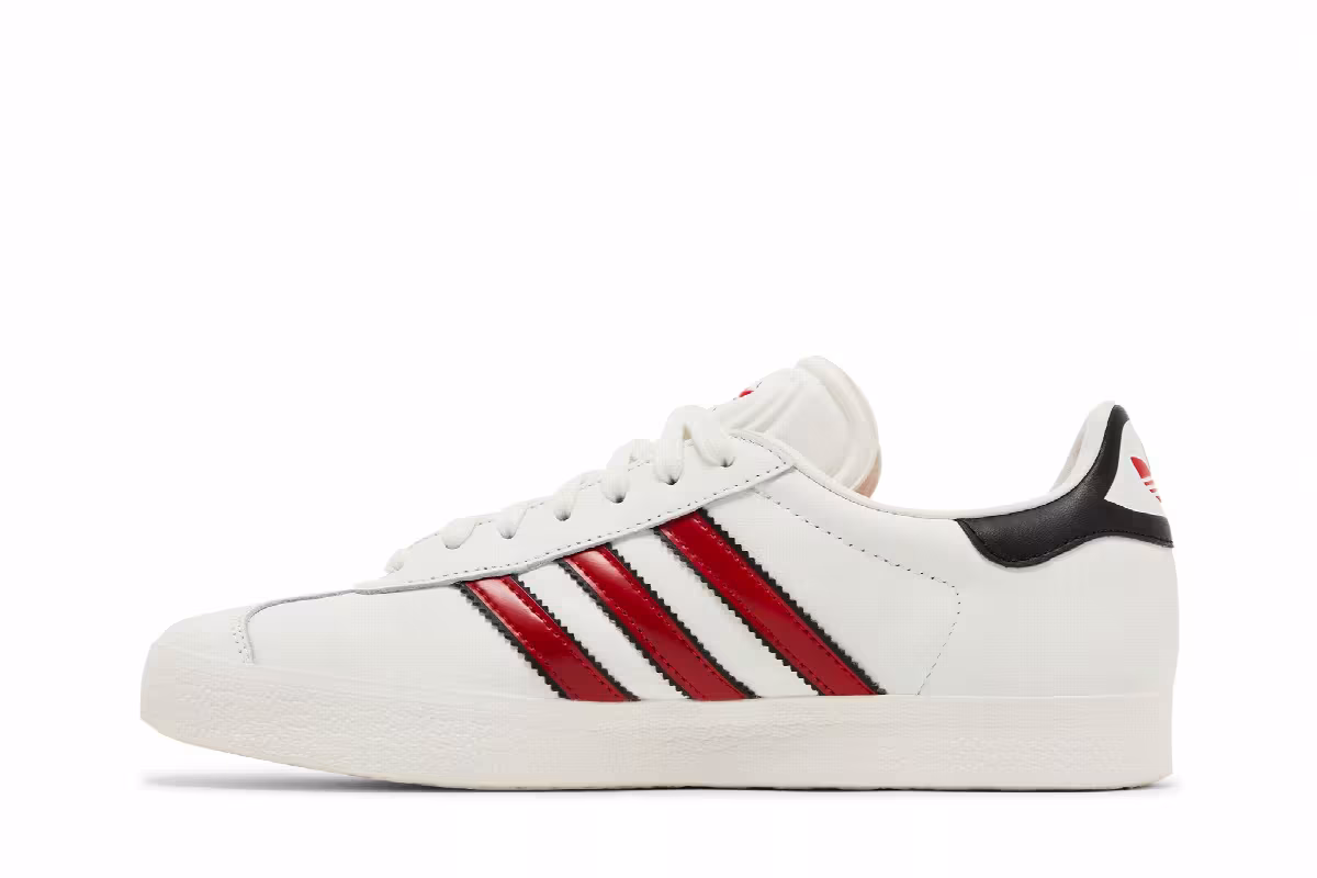 adidas Gazelle White Scarlet Black, view 4