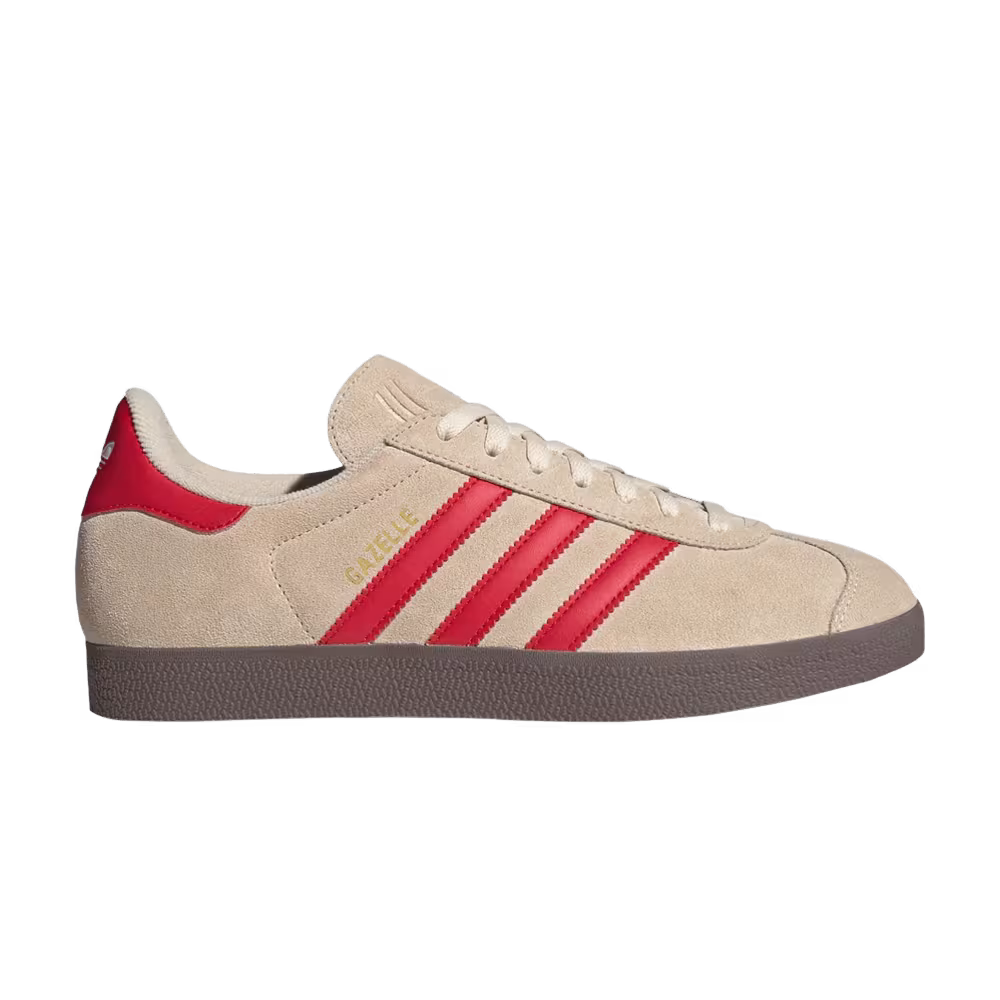 adidas Gazelle Sand Strata Scarlet