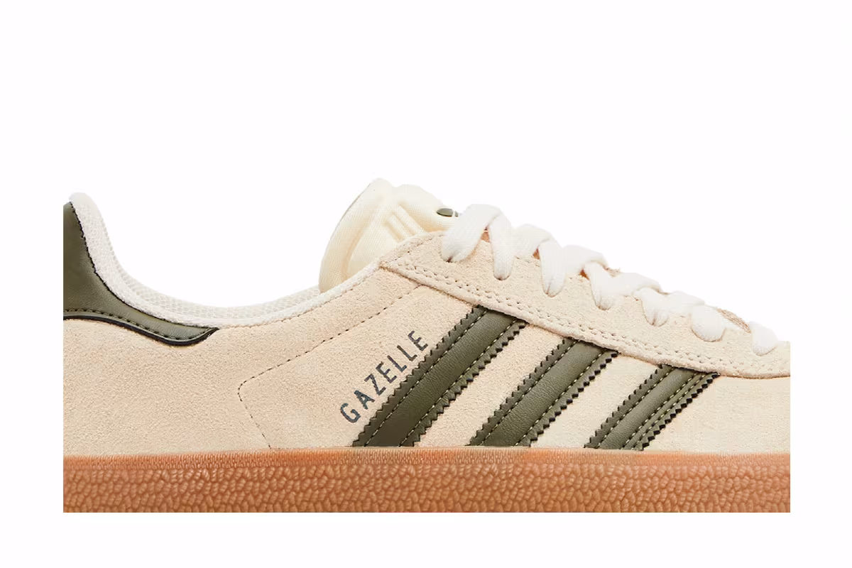 adidas Gazelle ADV Ecru Tint Focus Olive, view 3