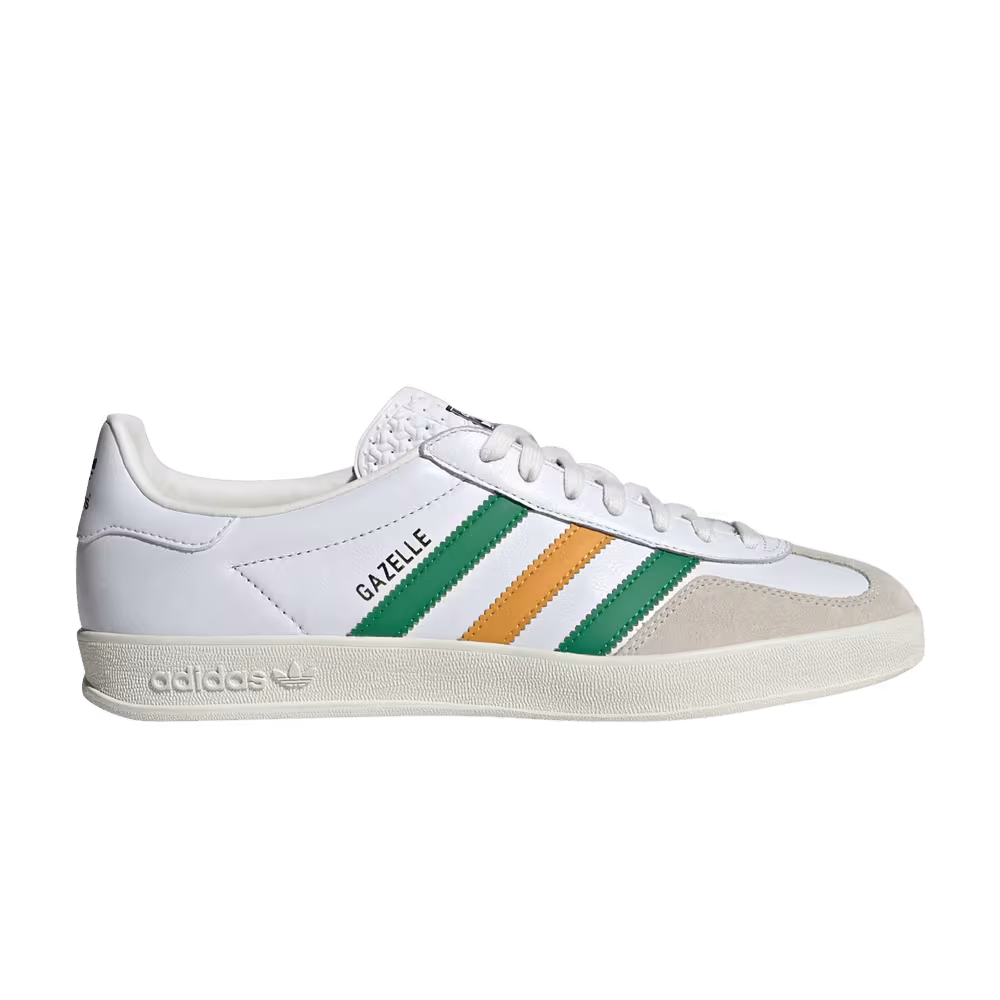 Adidas Gazelle White Green Preloved Yellow