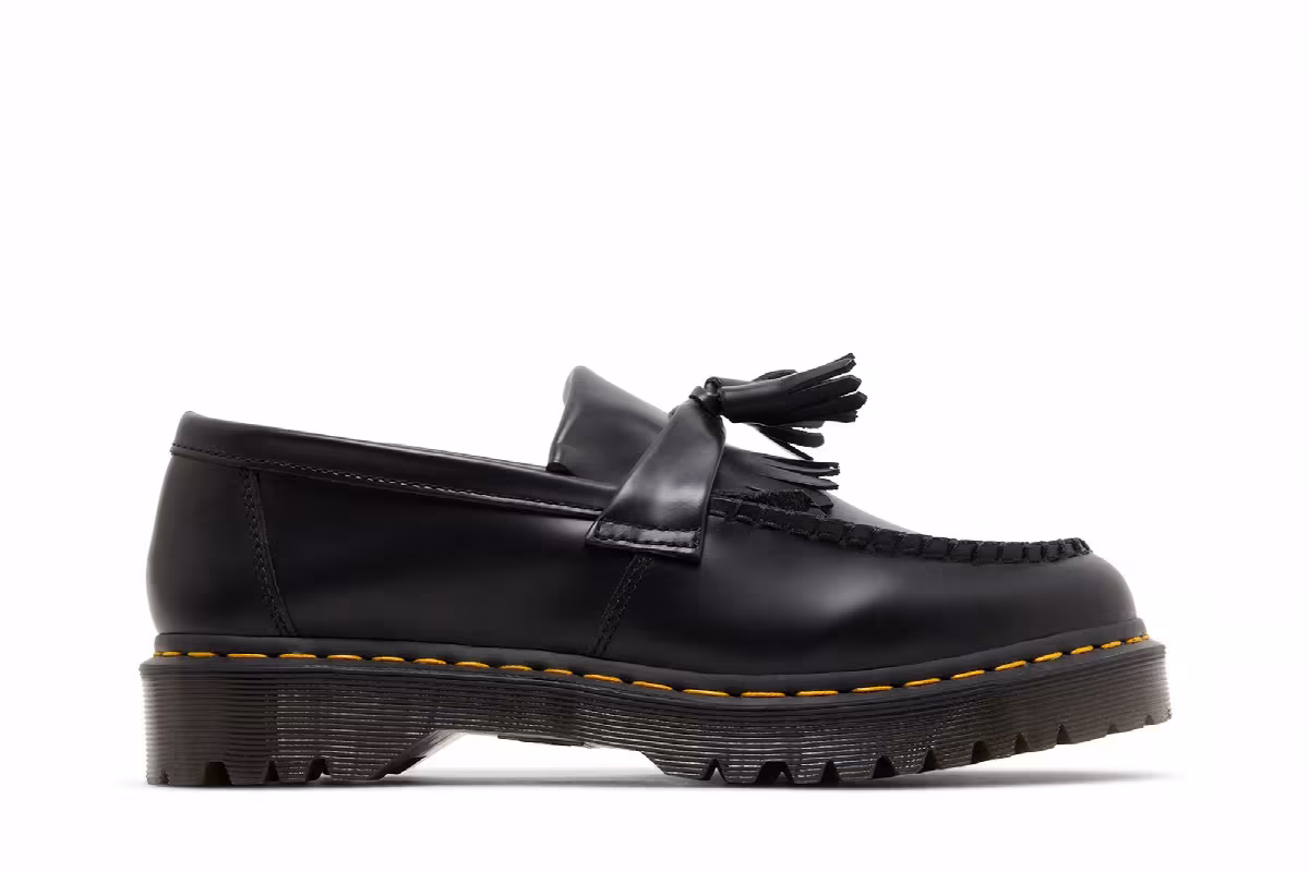 Dr. Martens Adrian Bex Smooth Leather Tassel Loafer Black, view 2
