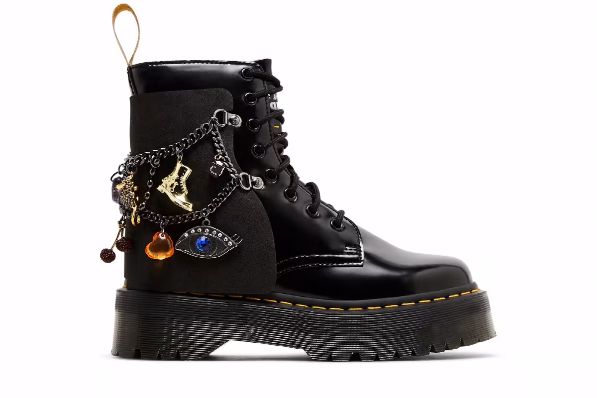 Marc Jacobs x Dr. Martens Women's Jadon Smooth Leather Platform Boot Black, view 2