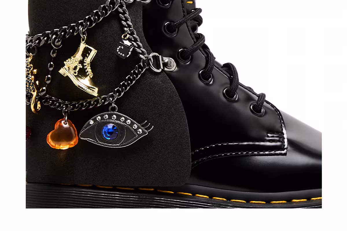 Marc Jacobs x Dr. Martens Women's Jadon Smooth Leather Platform Boot Black, view 3