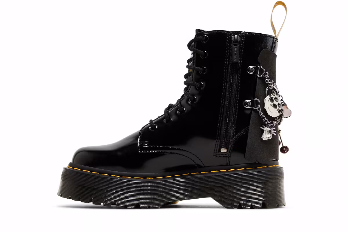 Marc Jacobs x Dr. Martens Women's Jadon Smooth Leather Platform Boot Black, view 4