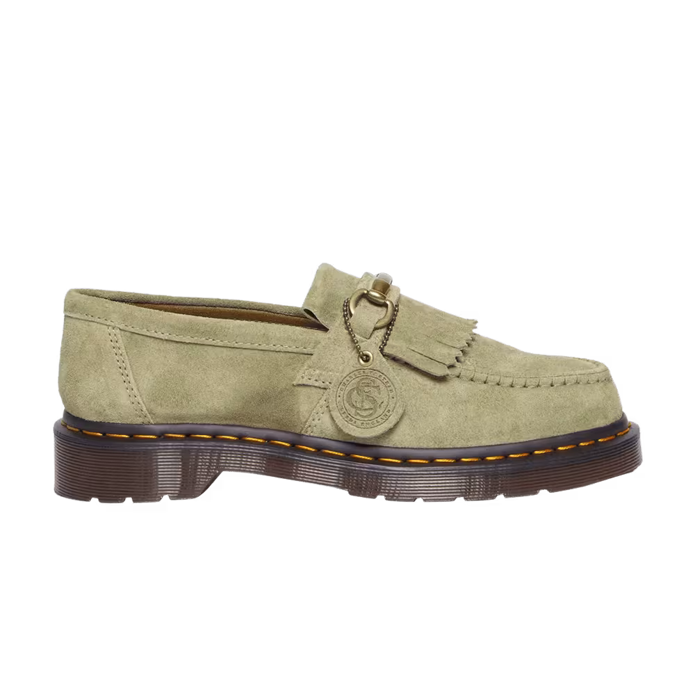 Dr. Martens Adrian Snaffle Desert Oasis Suede Loafers Pale Olive