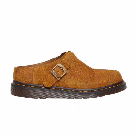Dr. Martens Isham Marbled Suede Slingback Mule 'Brown Mustard'