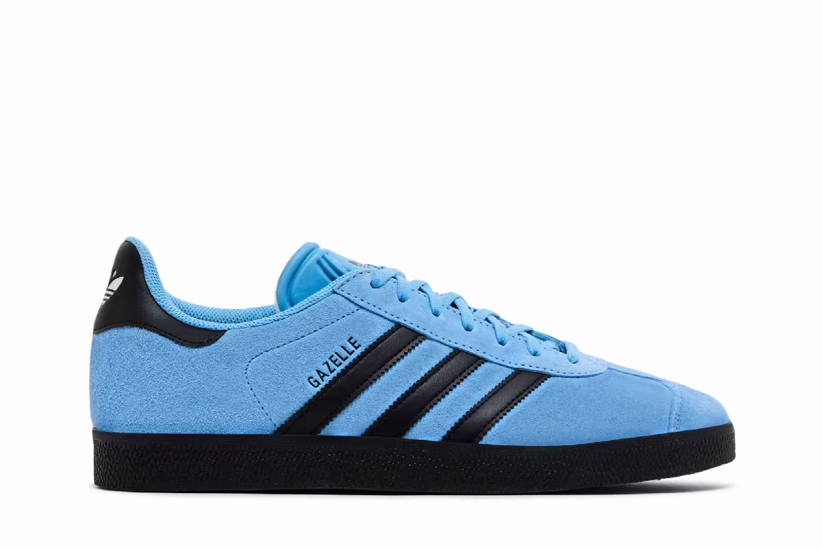adidas Gazelle Light Blue Black, view 2
