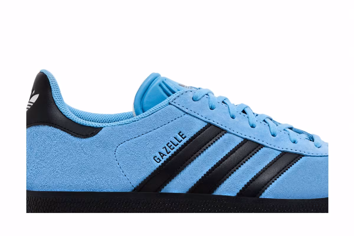 adidas Gazelle Light Blue Black, view 3