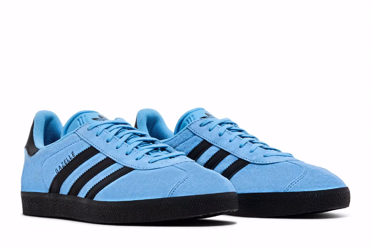 adidas Gazelle Light Blue Black, view 9