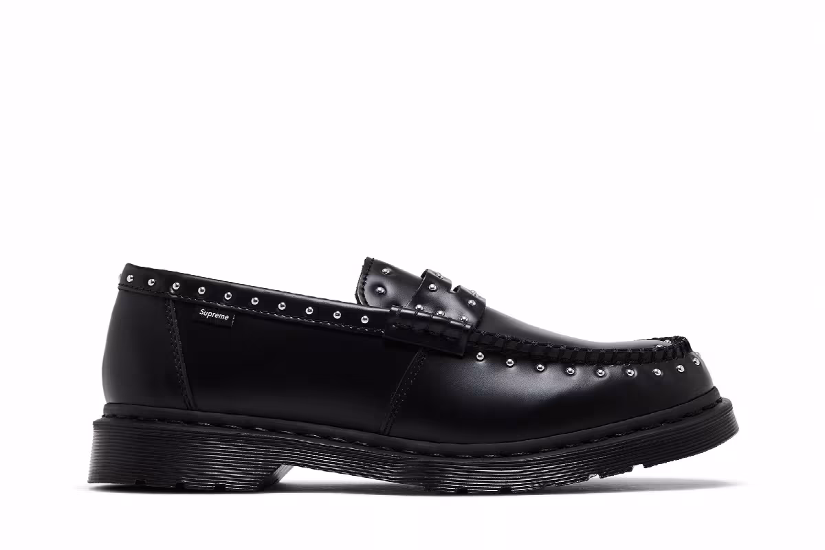 Supreme x Dr. Martens Penton Studded Loafer Black, view 2