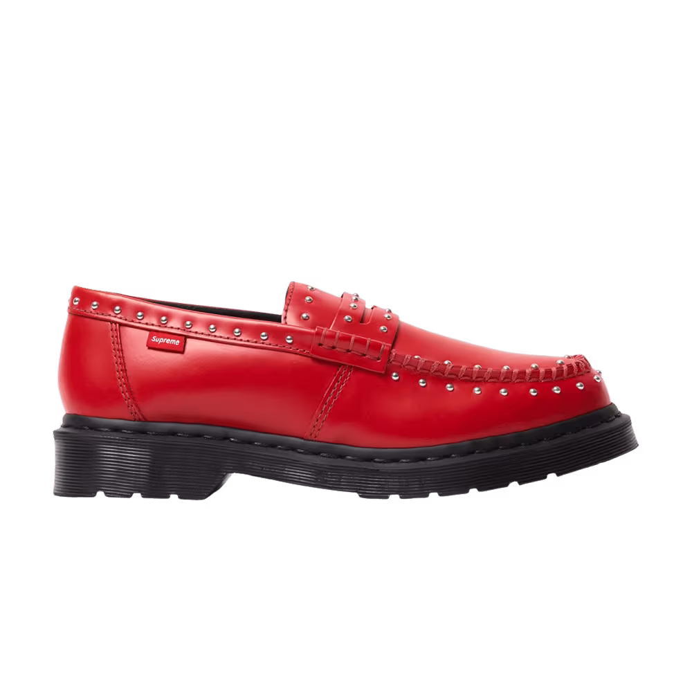 Supreme x Dr. Martens Penton Studded Loafer Poppy Red