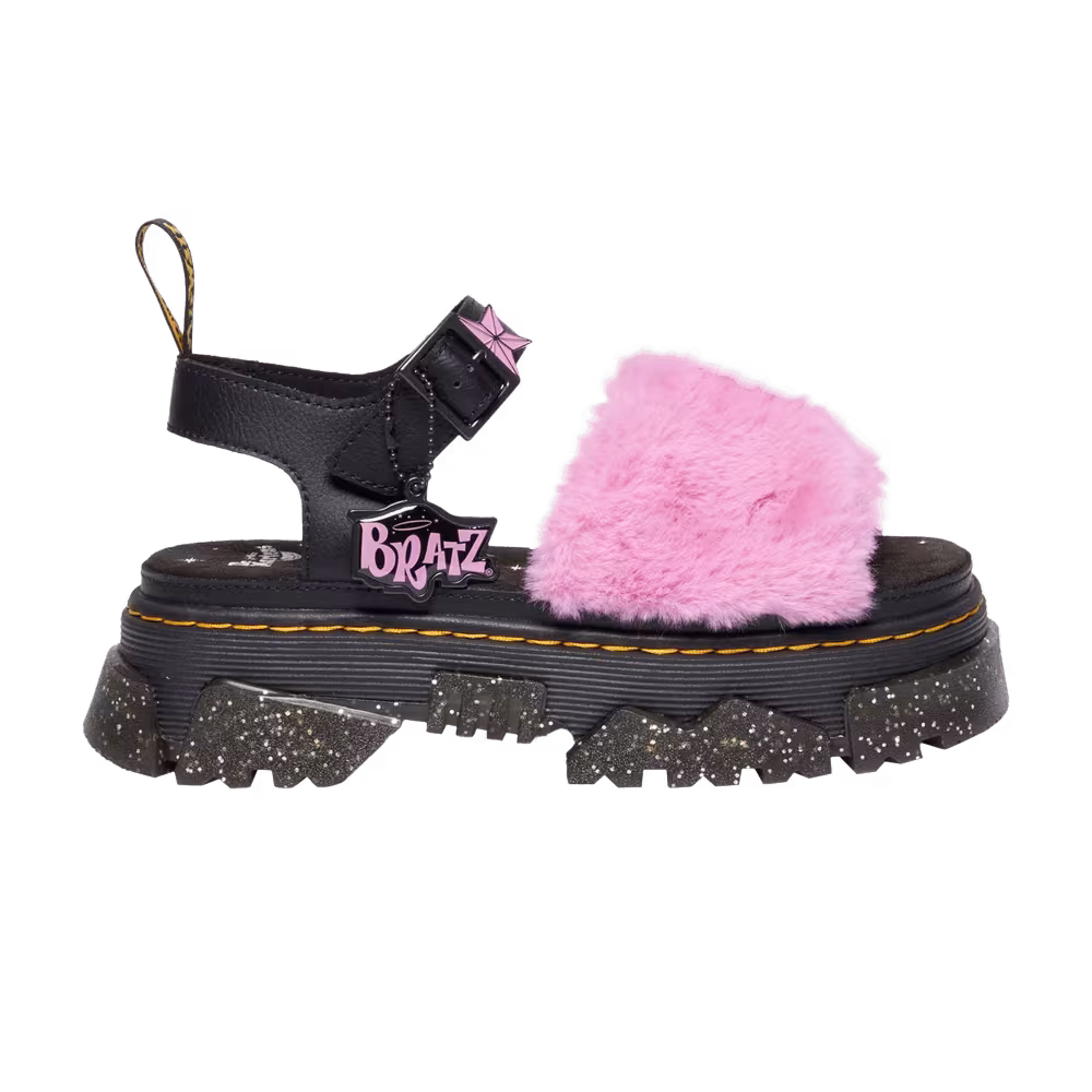 Bratz x Dr. Martens Women's Mattison Strap Sandal Black Pink Fur