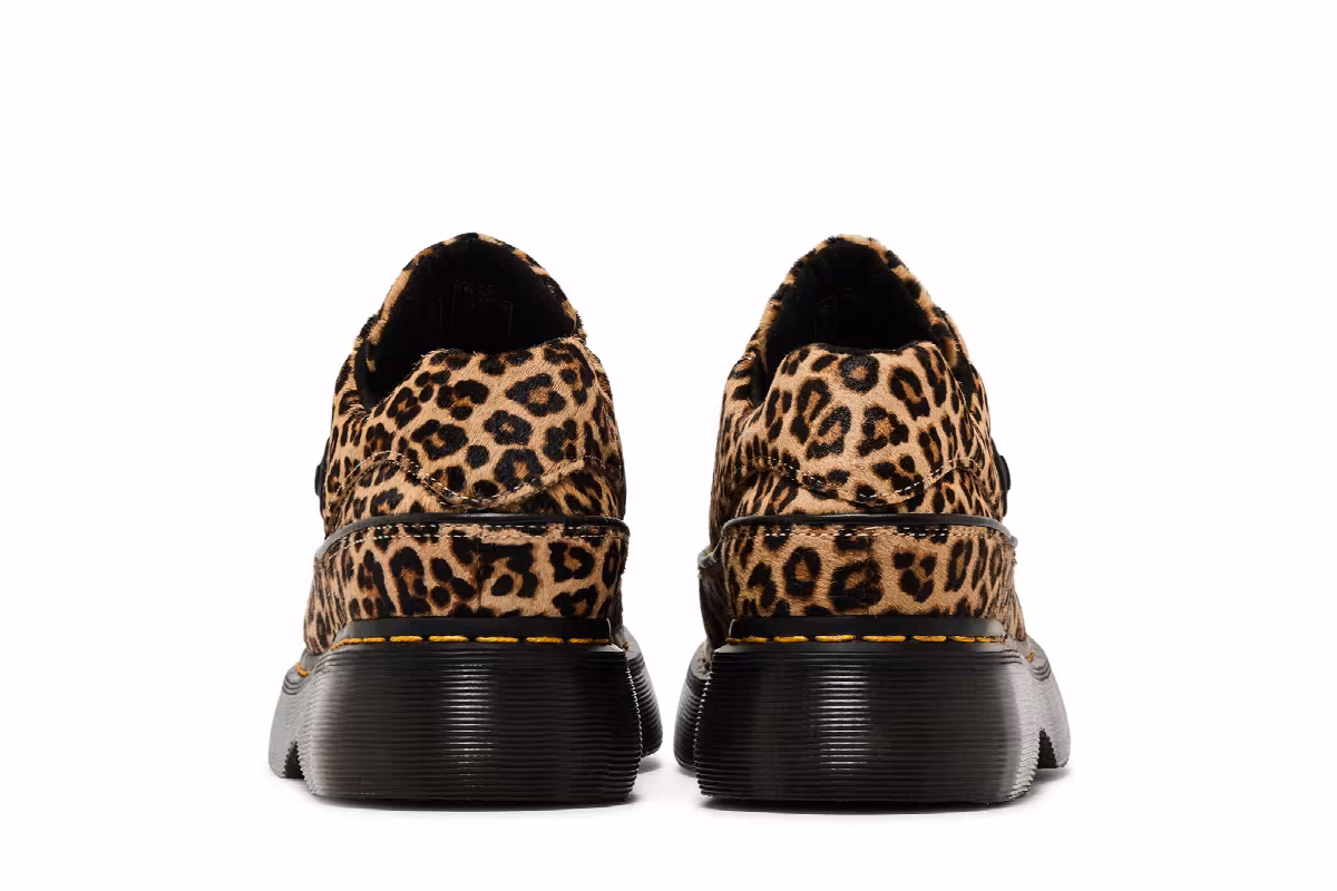 Dr. Martens Women's Buzz 5-Eye Light Tan Leopard, view 7