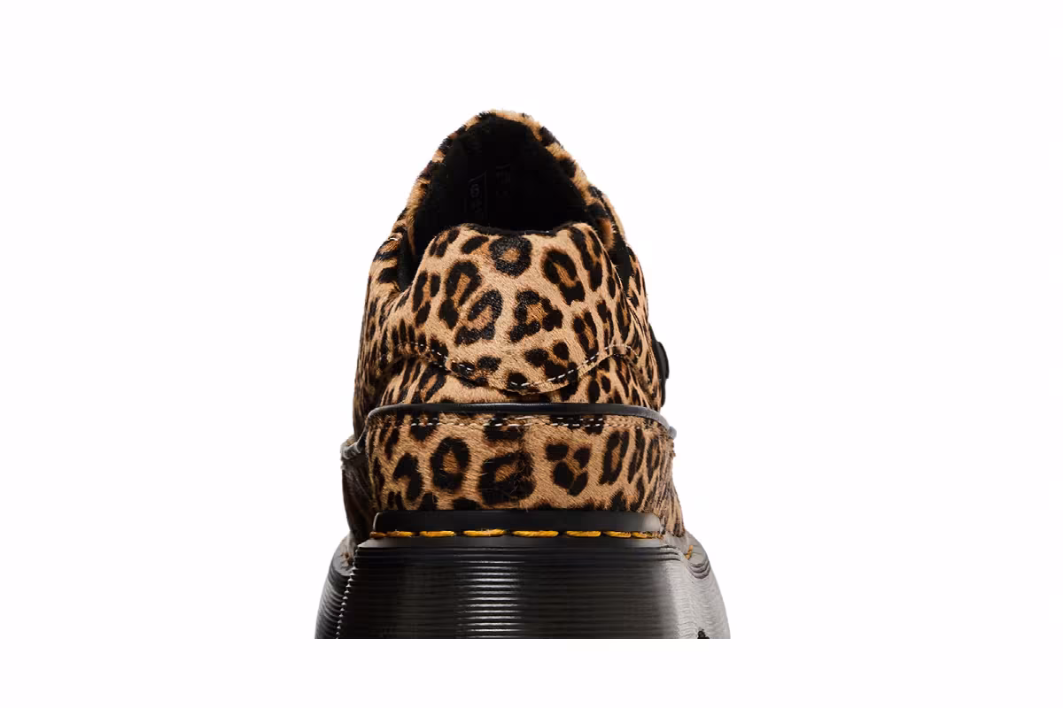 Dr. Martens Women's Buzz 5-Eye Light Tan Leopard, view 8