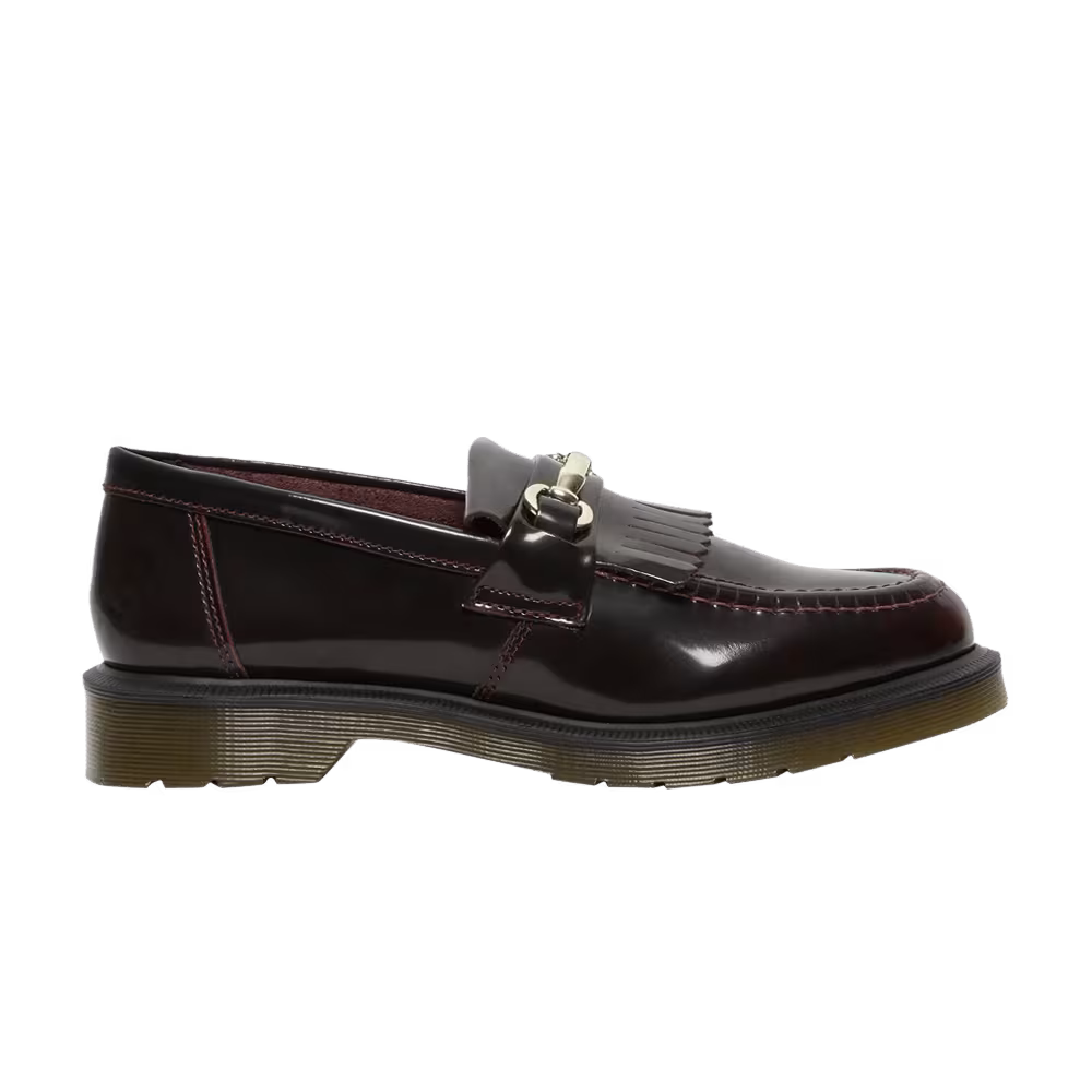 Dr. Martens Adrian Snaffle Smooth Leather Kiltie Loafer Cherry Red Arcadia