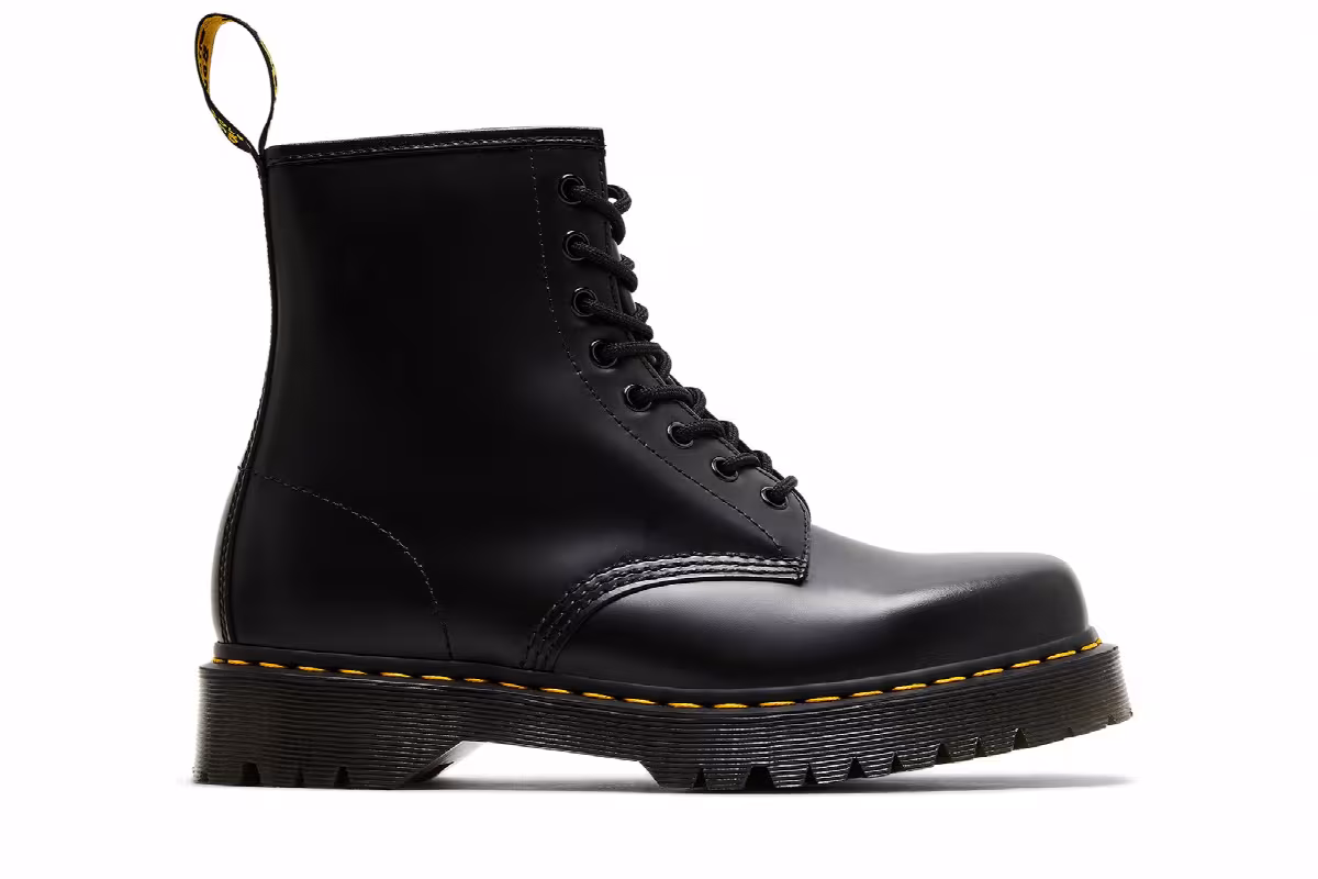 Dr. Martens 1460 Bex Squared Toe Leather Lace Up Boot Black, view 2