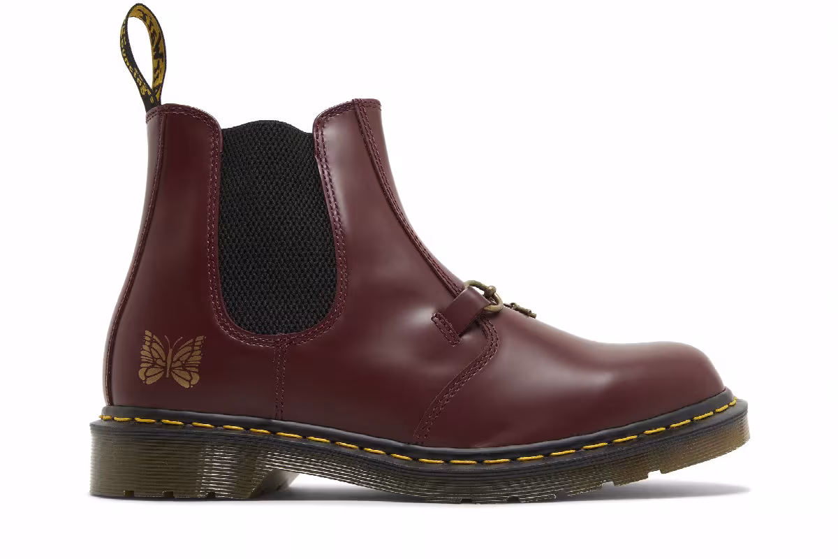 Needles x Dr. Martens 2976 Snaffle Chelsea Cherry Red, view 2