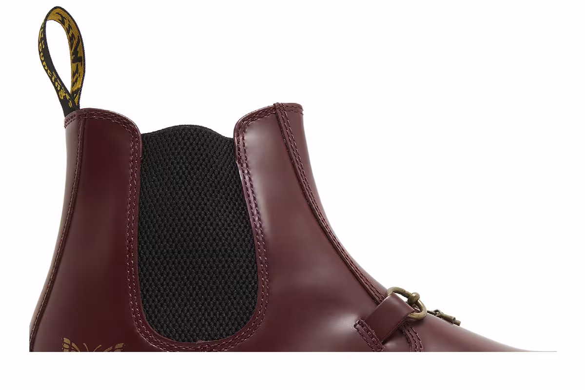 Needles x Dr. Martens 2976 Snaffle Chelsea Cherry Red, view 3