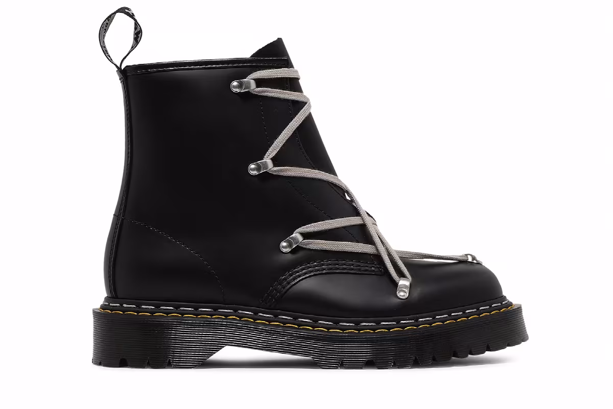 Rick Owens x Dr. Martens 1460 Bex Leather Boot Black, view 2