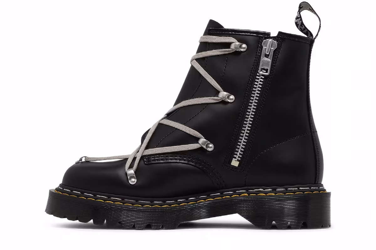 Rick Owens x Dr. Martens 1460 Bex Leather Boot Black, view 4