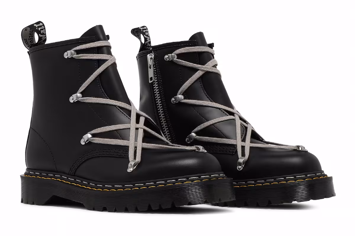 Rick Owens x Dr. Martens 1460 Bex Leather Boot Black, view 9