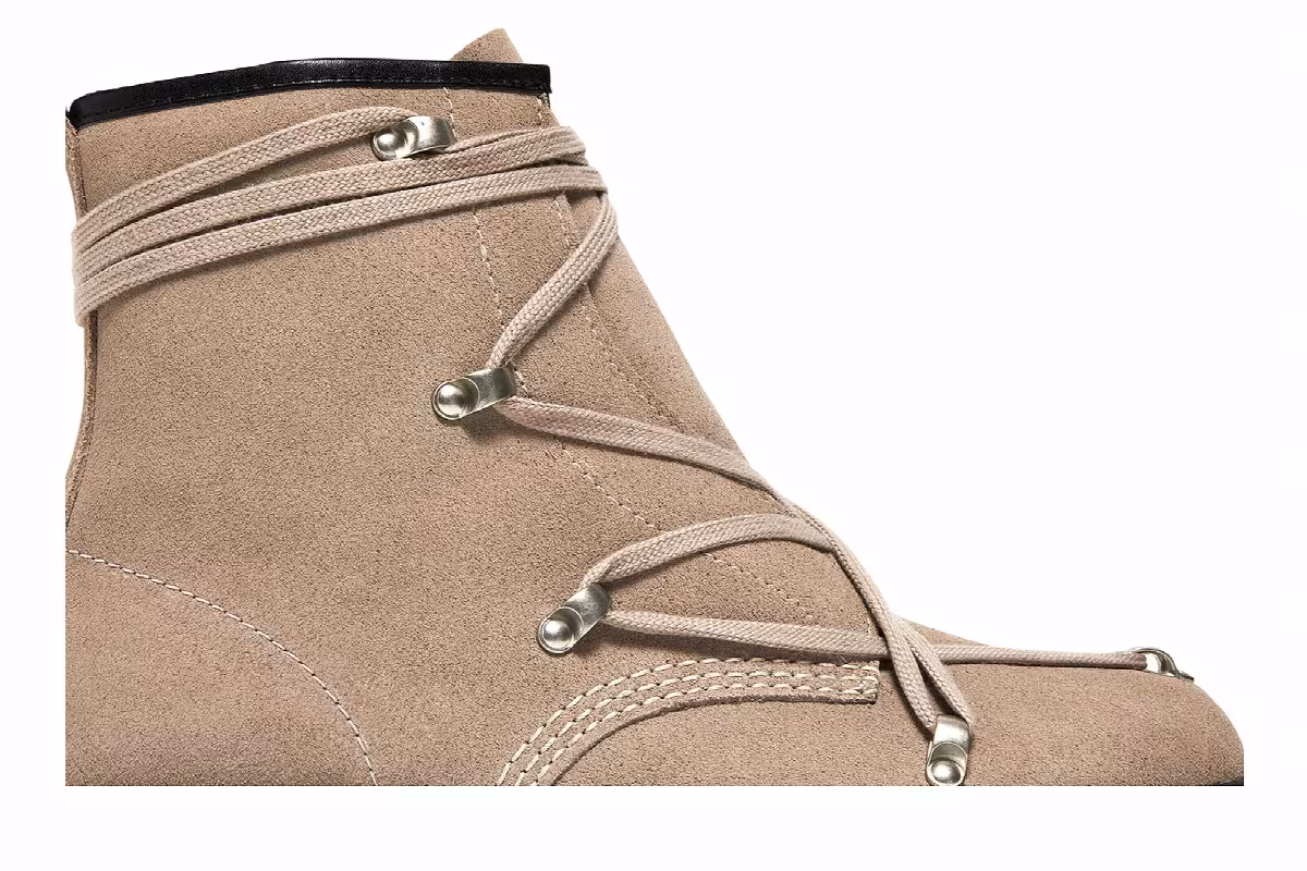 Rick Owens x Dr. Martens 1460 Bex Suede Boot Light Taupe, view 3