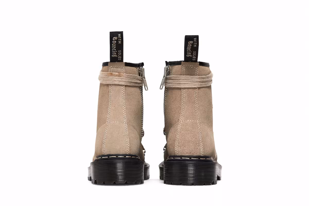 Rick Owens x Dr. Martens 1460 Bex Suede Boot Light Taupe, view 7